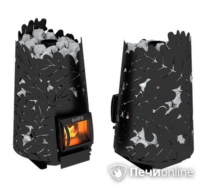 Дровяная печь-каменка GrillD Dubravo 180 short black в Ростове-на-Дону