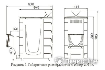 Дровяная печь-каменка TMF Гейзер 2014 Inox ДН КТК ЗК антрацит в Ростове-на-Дону